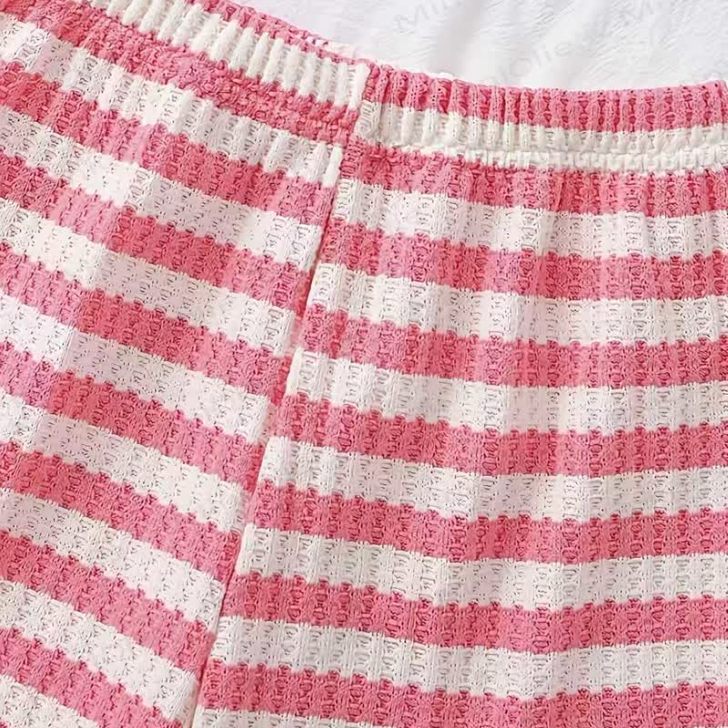 2-teiliges Set für Baby und Mädchen : Tanktop und Shorts in Waffel mit Wassermelonenmuster - image 5