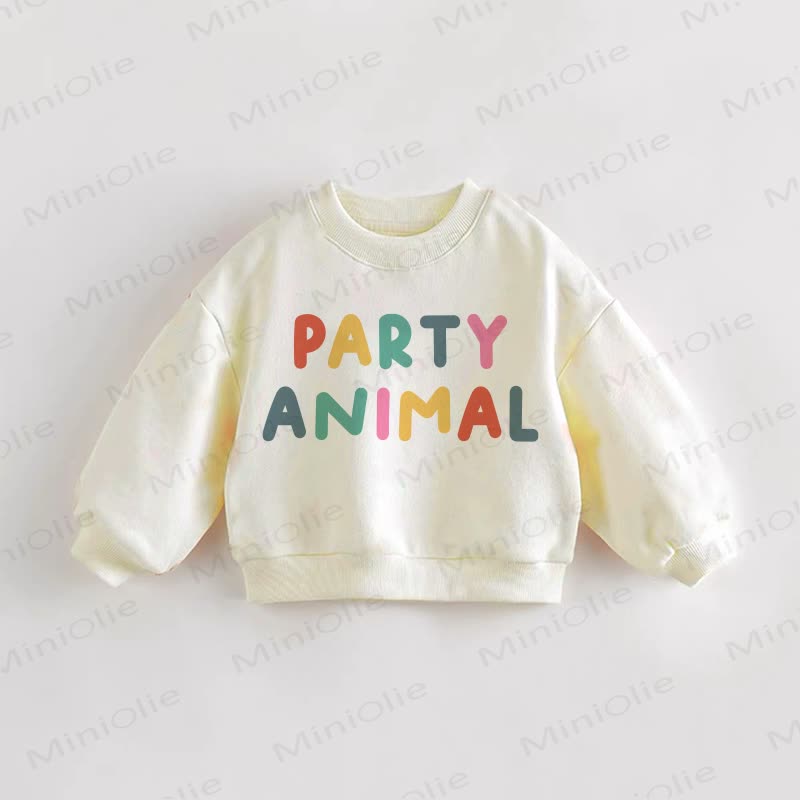 PARTY ANIMAL Baby Kleinkind - Sweatshirt in Creme mit Slogan - Creme - 3-5J - image 1