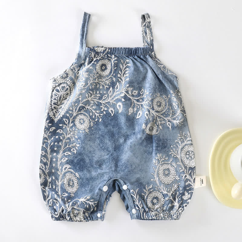 Baby Strampler mit Blumen und Strampler - Marineblau - 2-3J - image 6