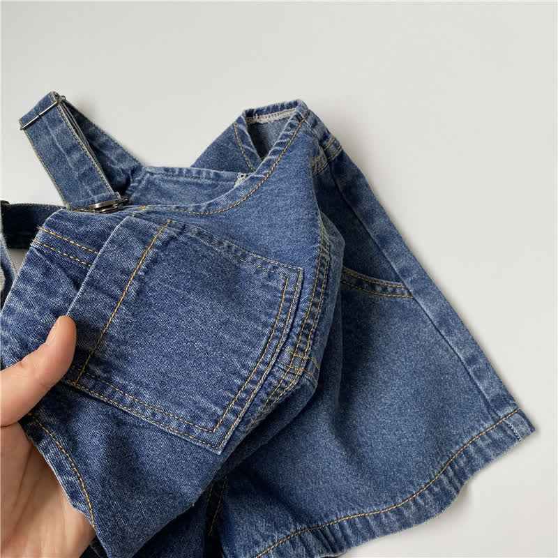 Overalls aus Denim, Einfarbig, mit Taschen für Kleinkind und Baby - image 7