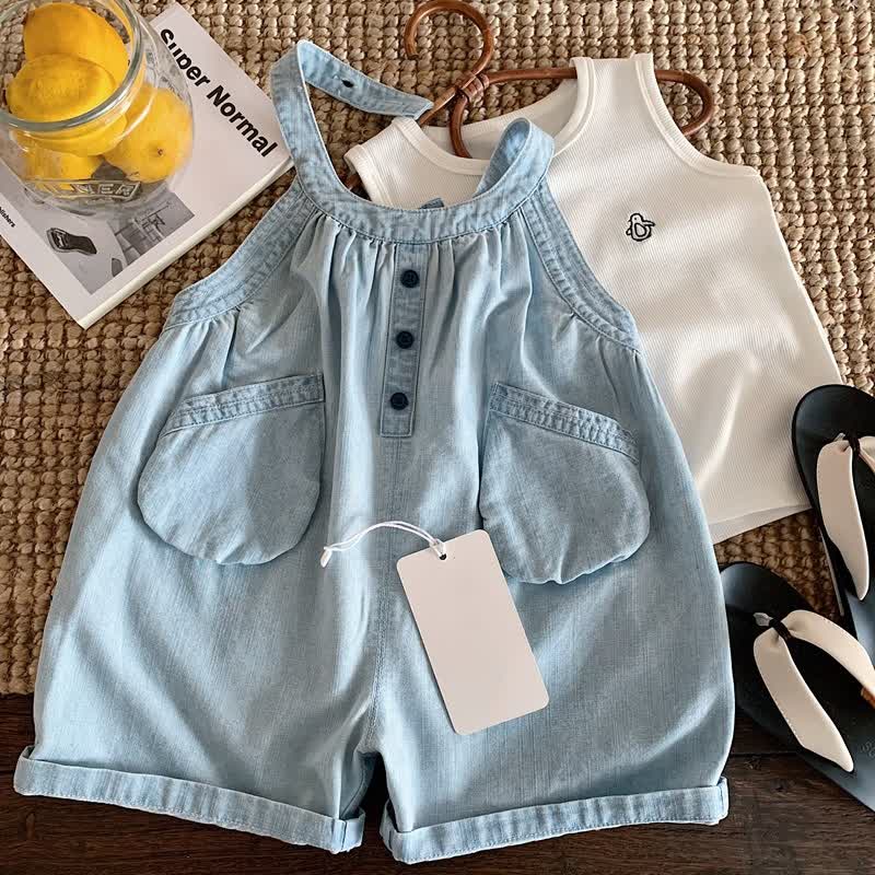 Sommer aus gewaschenem Chambray für Kleinkind und Baby - image 2