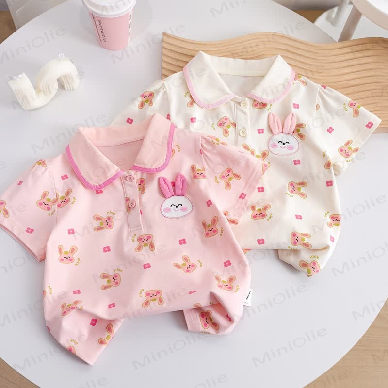Weiches Stricken -T-Shirt für Baby mit Hase - image 1