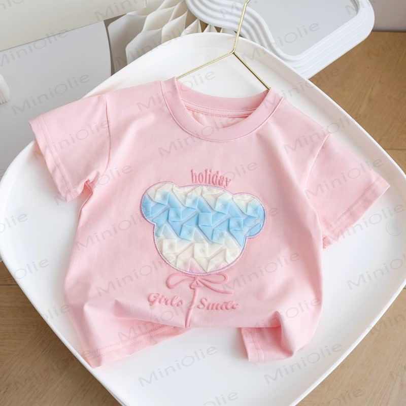 Weiches Stricken -T-Shirt für Baby mit Hase - Rosa Bär - 6-7J - image 4