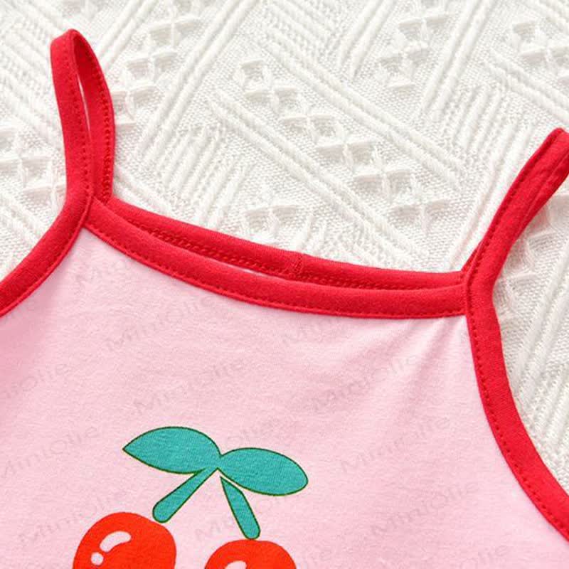 Baumwoll-Cami Spitze für Kleinkind-Mädchen mit kontrastfarbenem Obst - image 5