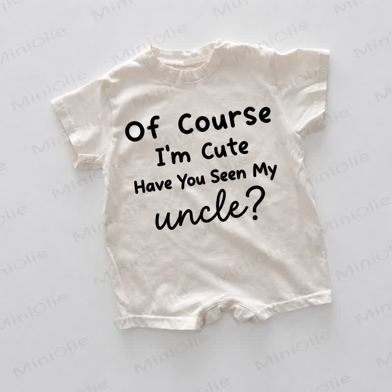 Na klar I'M ich CUTE! Hast du MY UNCLE gesehen? Weißer Baby Slogan mit Strampler - Weiß - 18-24M - image 1