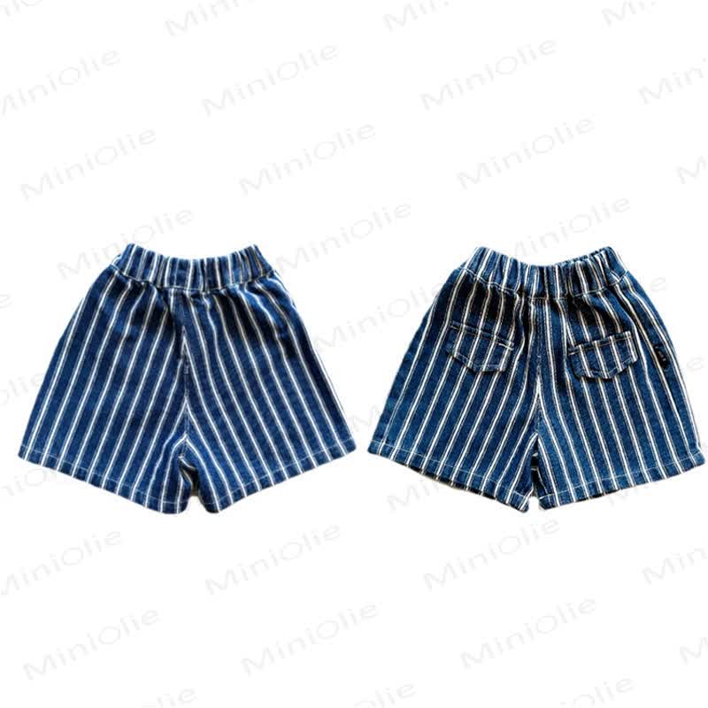 Baby Kleinkind -Kopfhörer-Kollektion: T-Stück oder gestreifte Shorts - Blau - 4-5J - image 5