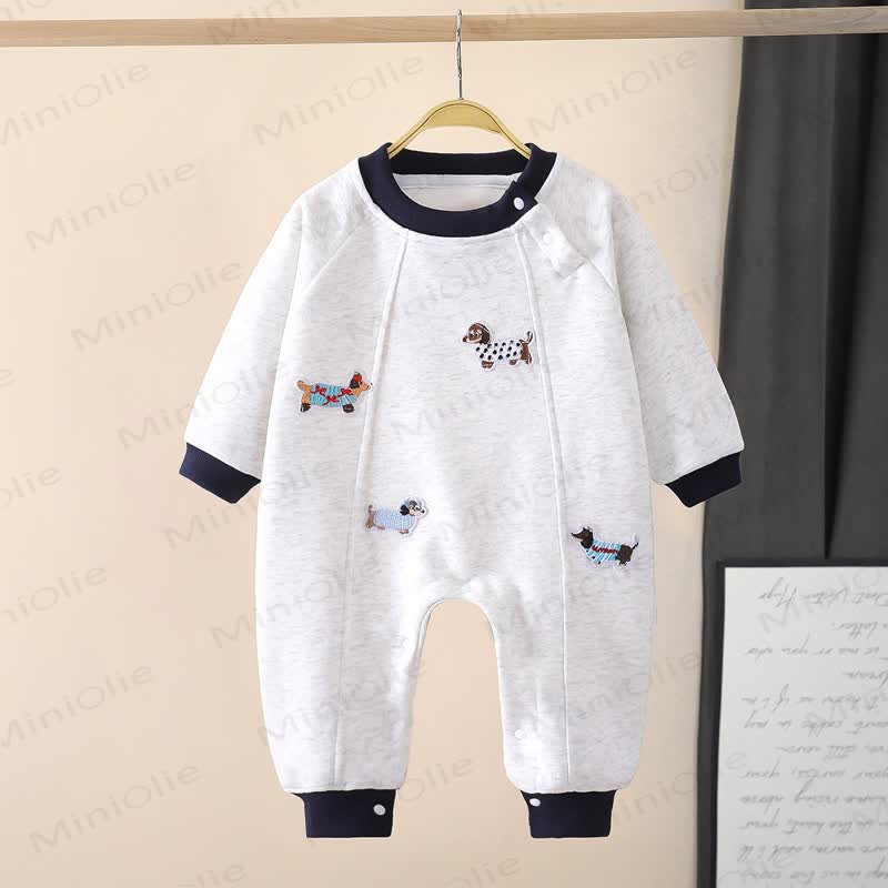 Baby Strampler mit Gestickt und langen Strampler - Marineblau - 2-3J - image 3