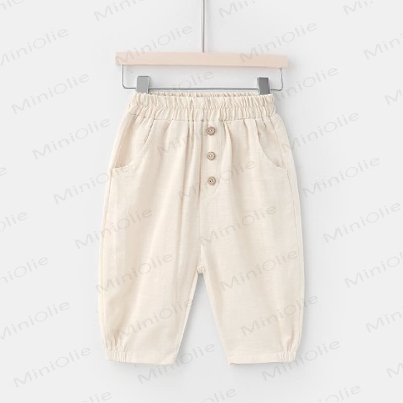 Baumwoll Hose mit Taschen für Kleinkind-Jungen - Beige - 8-9J - image 3