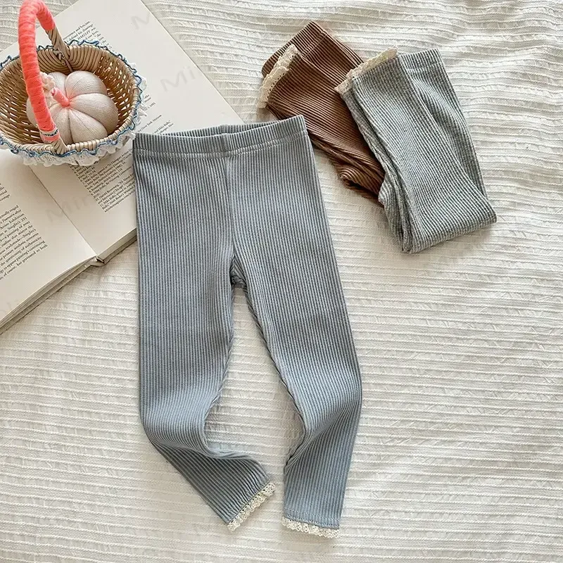 Gamaschen für Kleinkind-Mädchen mit Gerippt Lace - Hellblau - 8-9J - image 7
