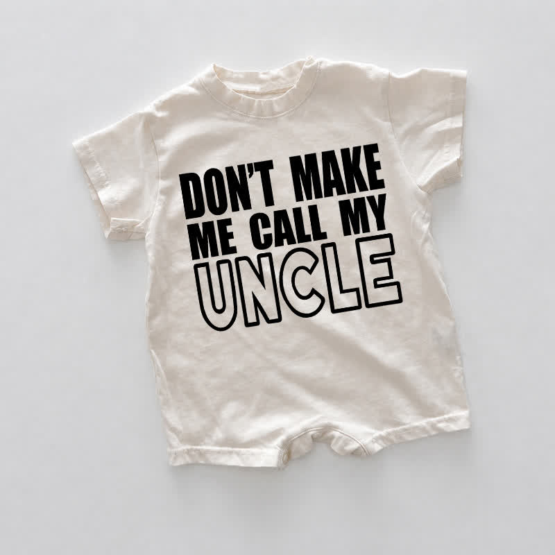 DON'T MAKE ME CALL MY UNCLE! Weißer Baby Strampler - Weiß - 18-24M - image 1