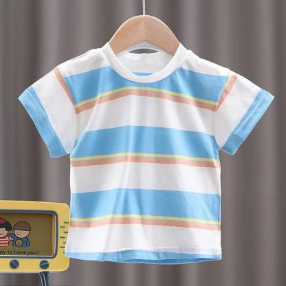 2-teiliges Set aus Streifen T-Stück und Overalls mit Bär für Baby und Kleinkind - image 5