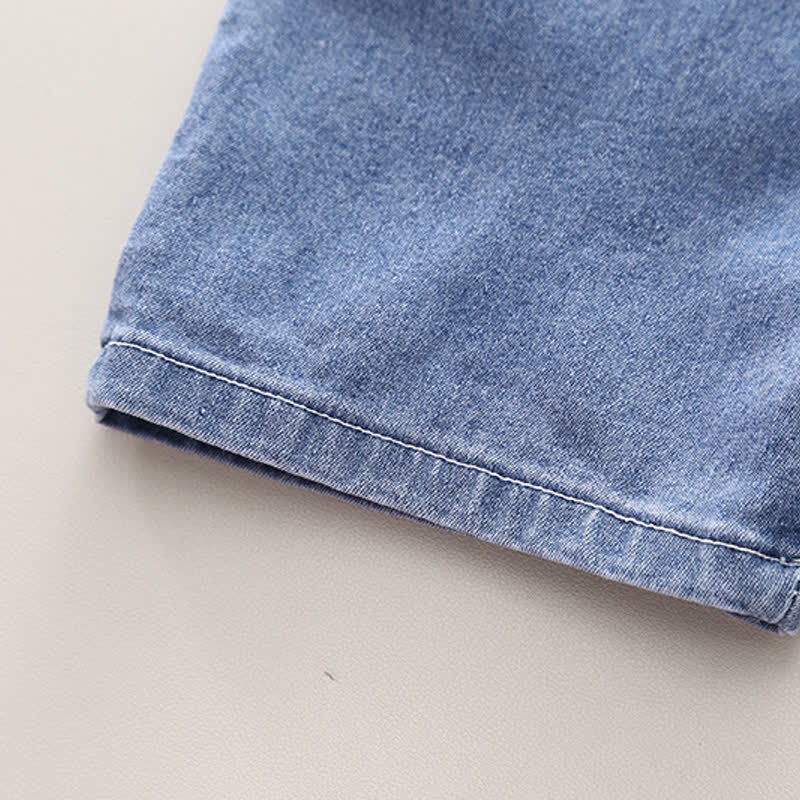 2-teiliges Set für Baby und Babys: Streifen T-Stück und Denim Overalls - image 12