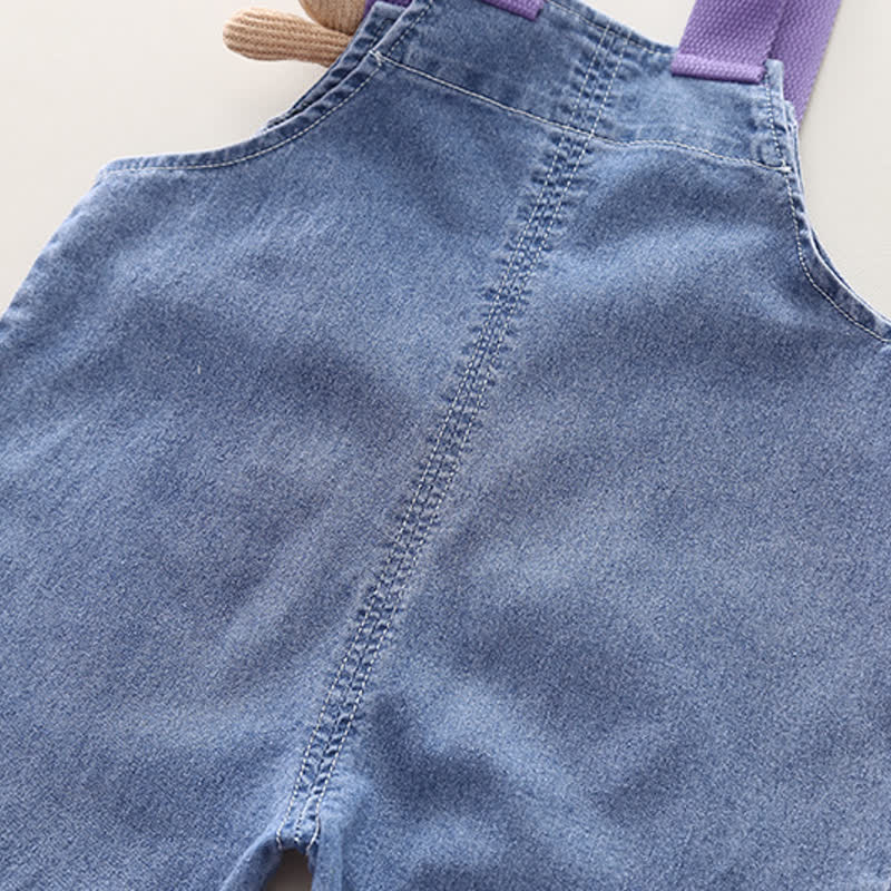 2-teiliges Set für Baby und Babys: Streifen T-Stück und Denim Overalls - image 11