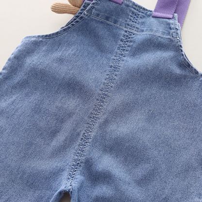 2-teiliges Set für Baby und Babys: Streifen T-Stück und Denim Overalls - image 11