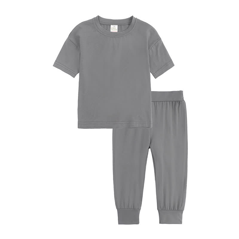 Zweiteiliger Set für Kleinkind , Einfarbig Stricken und Hose - Grau - 12-13J - image 3