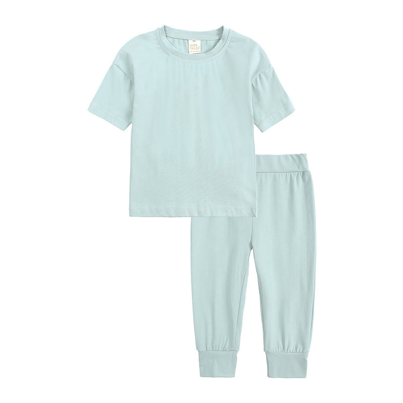 Zweiteiliger Set für Kleinkind , Einfarbig Stricken und Hose - Grün - 12-13J - image 6