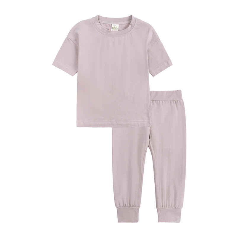 Zweiteiliger Set für Kleinkind , Einfarbig Stricken und Hose - Lila - 12-13J - image 7