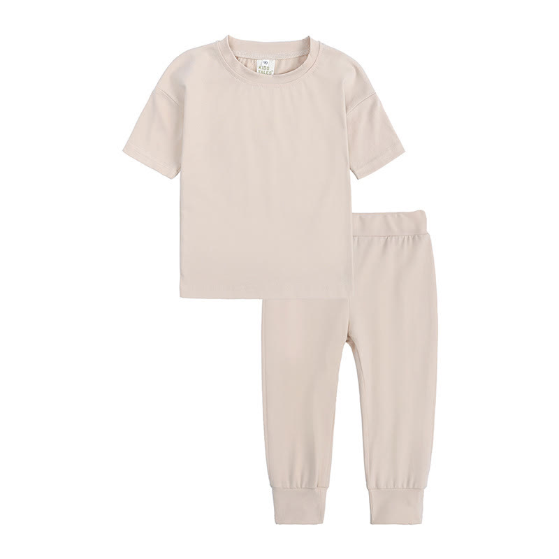Zweiteiliger Set für Kleinkind , Einfarbig Stricken und Hose - Beige - 12-13J - image 8
