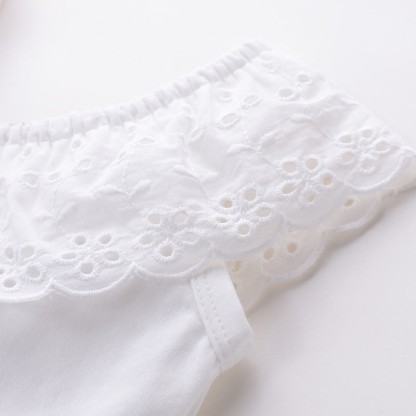 Zweiteiliges Set für Baby und Babys : Ärmelloses One-Shoulder Spitze und Denim - image 5