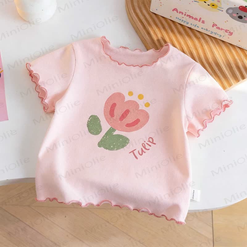 Apfel-/Tulpen-T-Shirt für Kleinkind - Rosa - 8-9J - image 4