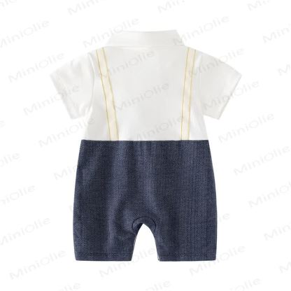 Baby Jungen Schleife mit Fliege, Tier und Strampler - image 4