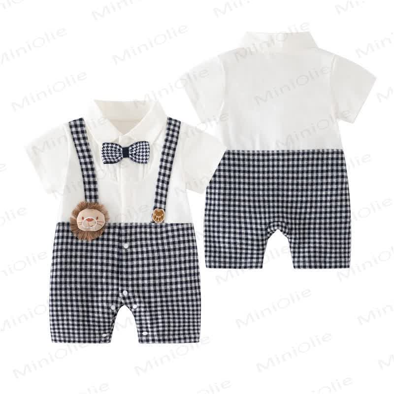 Baby Jungen Schleife mit Fliege, Tier und Strampler - Schwarz - 18-24M - image 3