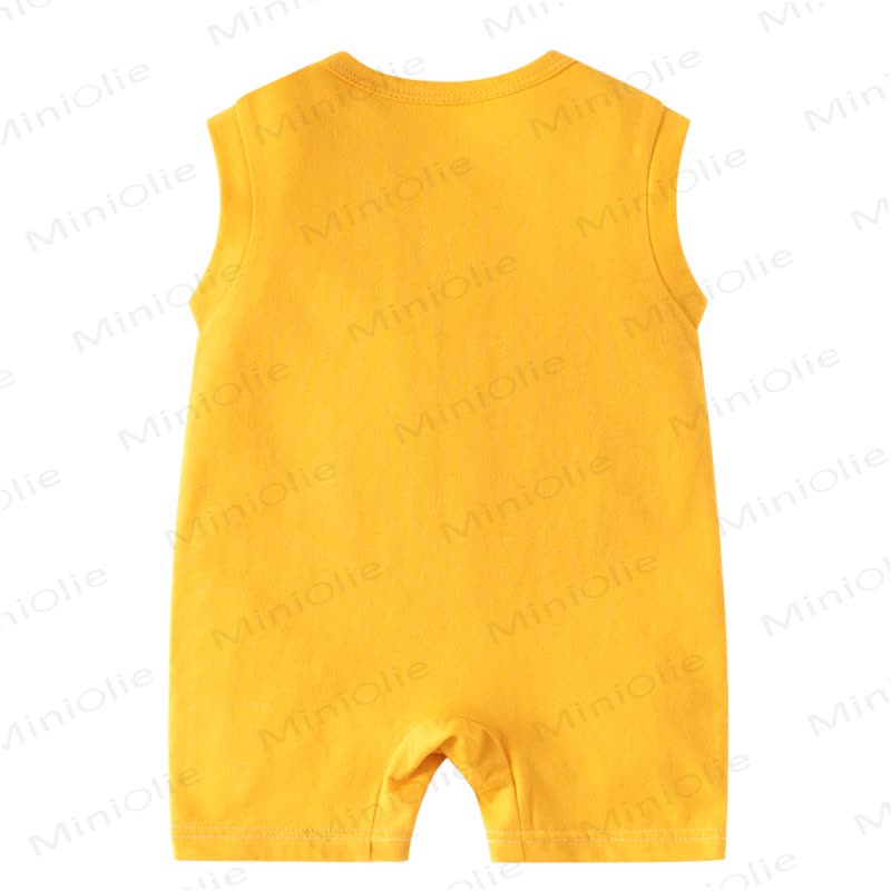 Einteiler Baby Strampler mit Cartoon-Patch und Farbblockmuster - image 14