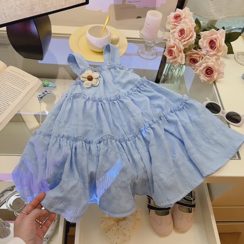 Kleinkind Kleid mit Blume für Kleinkinder - Blau - 10-11J - image 3
