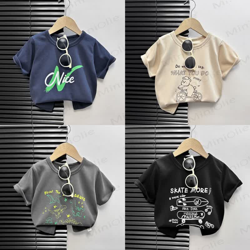 Kastenförmiges T-Shirt mit Cartoon-Print für Kleinkind - image 1