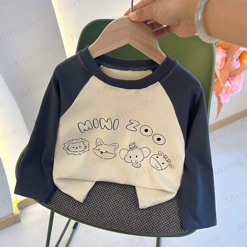 Raglan-T-Shirt für Kleinkind, Kurzarm, Rundhalsausschnitt - Graues Tier - 10-11J - image 2