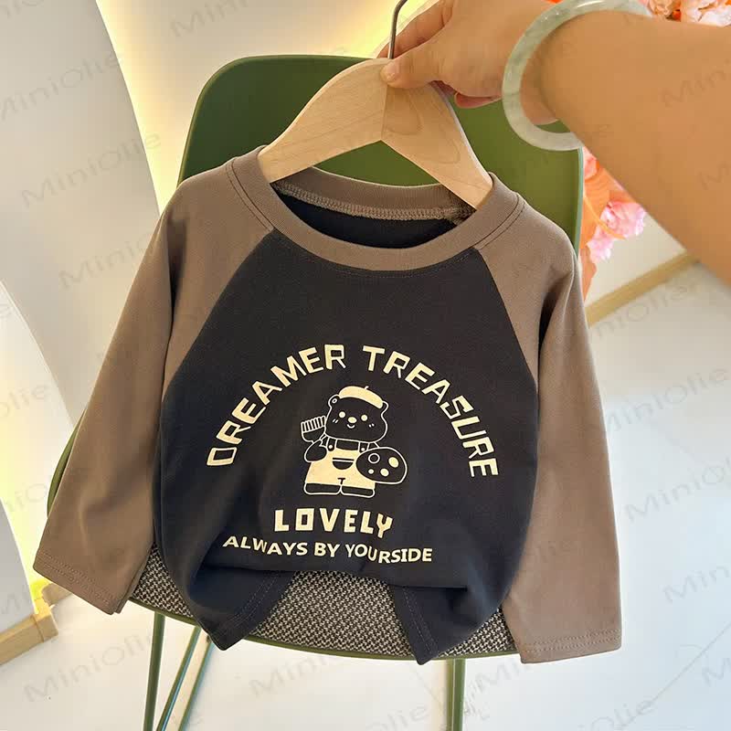 Raglan-T-Shirt für Kleinkind, Kurzarm, Rundhalsausschnitt - Beige Bär - 10-11J - image 8