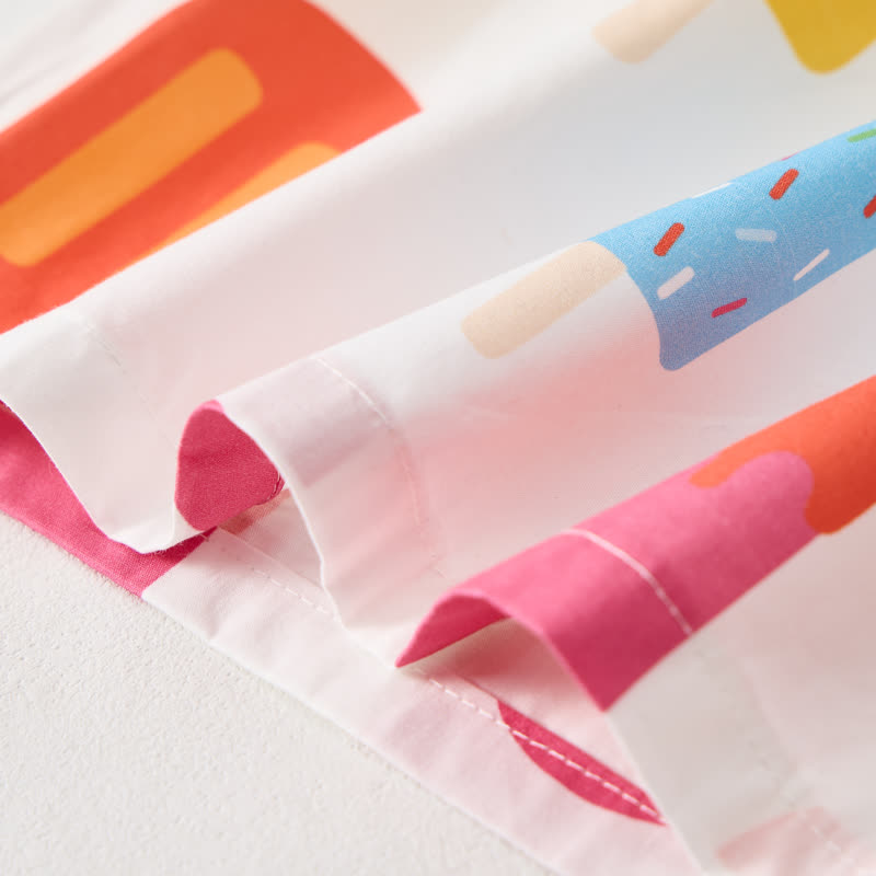 Ärmelloses Set mit Eiscreme-Print für Baby und Kleinkind - image 8