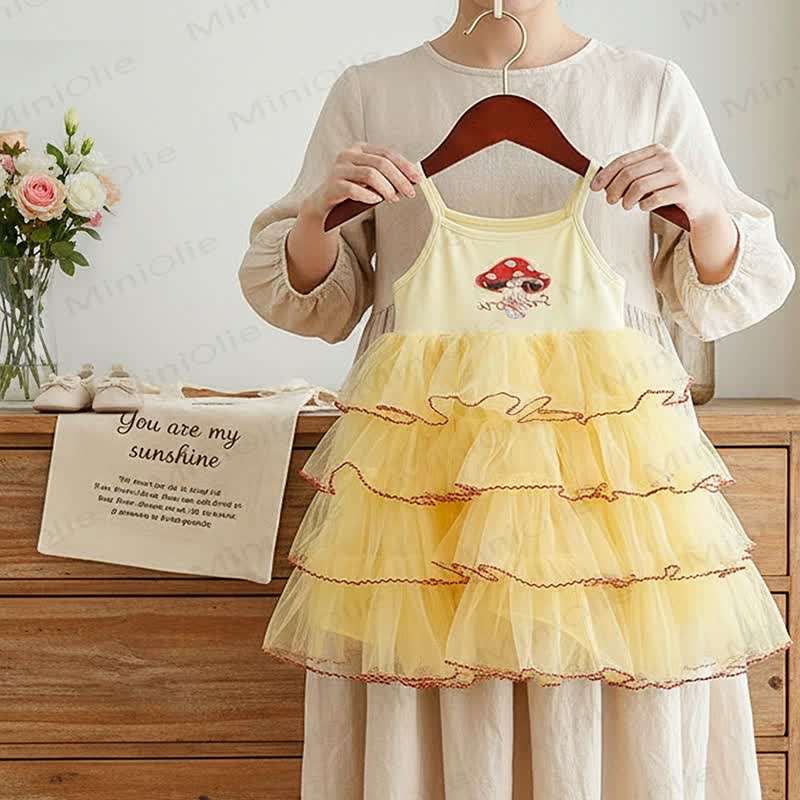 Kleid mit Cartoon-Print für Baby - Gelb - 4-5J - image 2