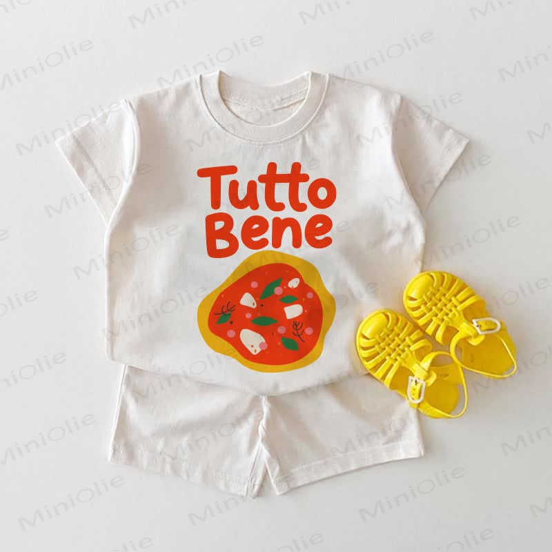 TUTTO BENE Baby Set aus weißem T-Stück und Shorts , 2-teilig - Weiß - 18-24M - image 1
