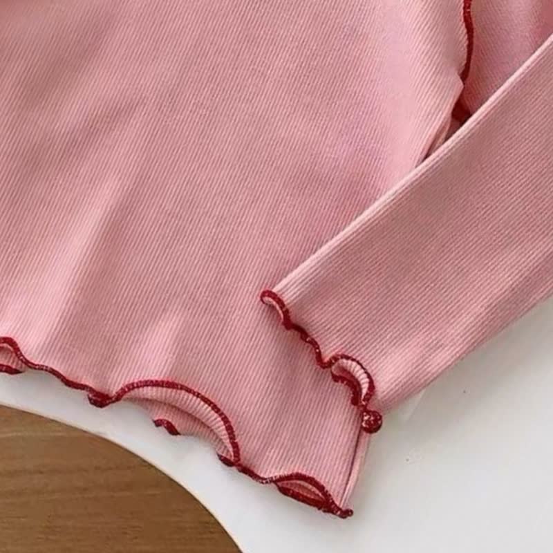 Baby Kleinkind Mädchen Kirsche Gestickt Gerippt T-Shirt - image 9