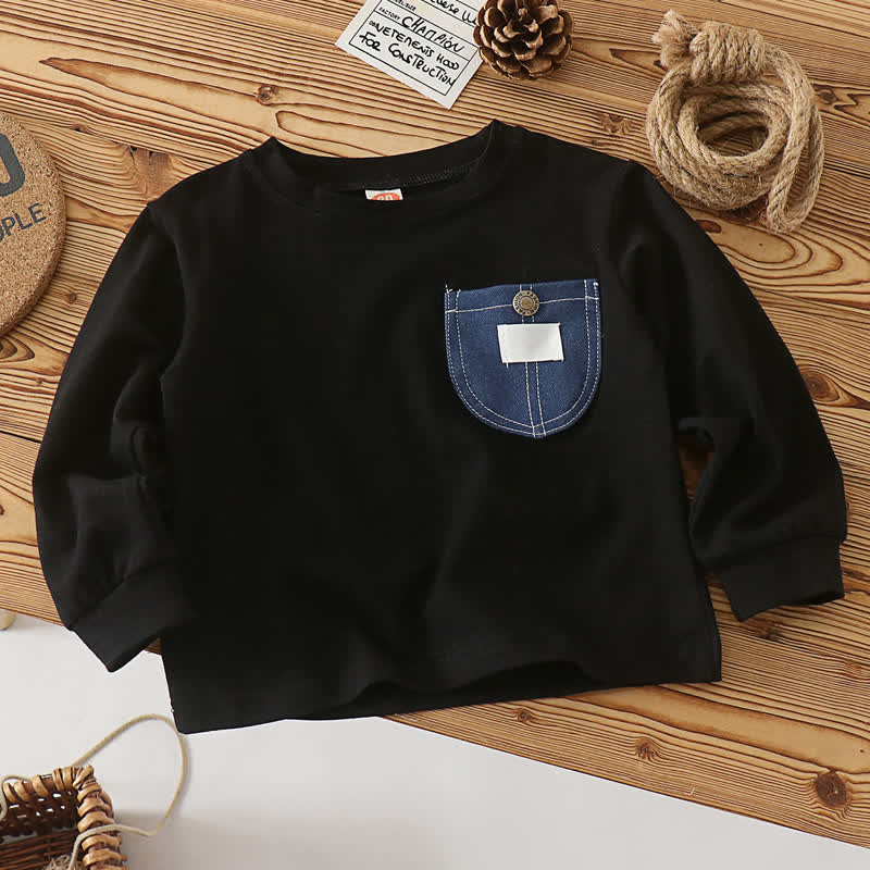 Denim -Langarmshirt für Kleinkind - Schwarz - 5J - image 2