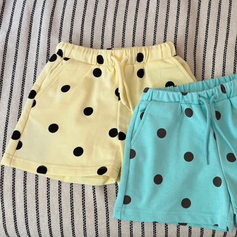 Kleinkind Baby Shorts mit Punktmuster - Gelb - 6-7J - image 3