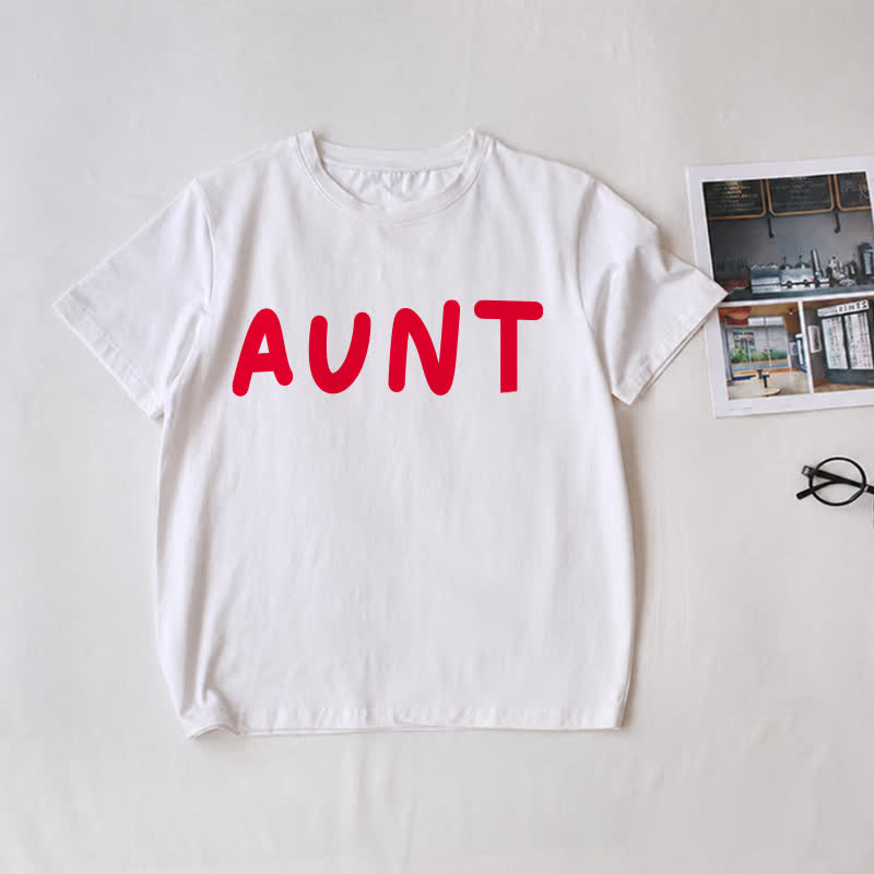 AUNT/TAKE ME TO MY AUNT YOU PEASANT! Weißes Partner-T-Shirt für die ganze Familie - Weiß - T-Shirt für Erwachsene: L - image 2
