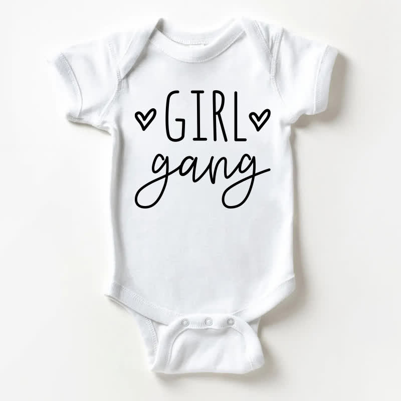 GIRL GANG Baby Bodysuit mit Slogan, weiß - Weiß - 18-24M - image 1