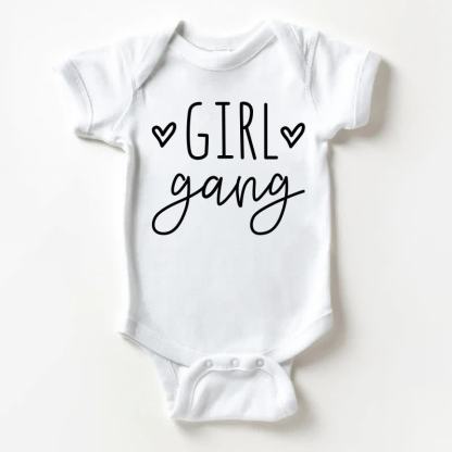 GIRL GANG Baby Bodysuit mit Slogan, weiß - Weiß - 18-24M - image 1
