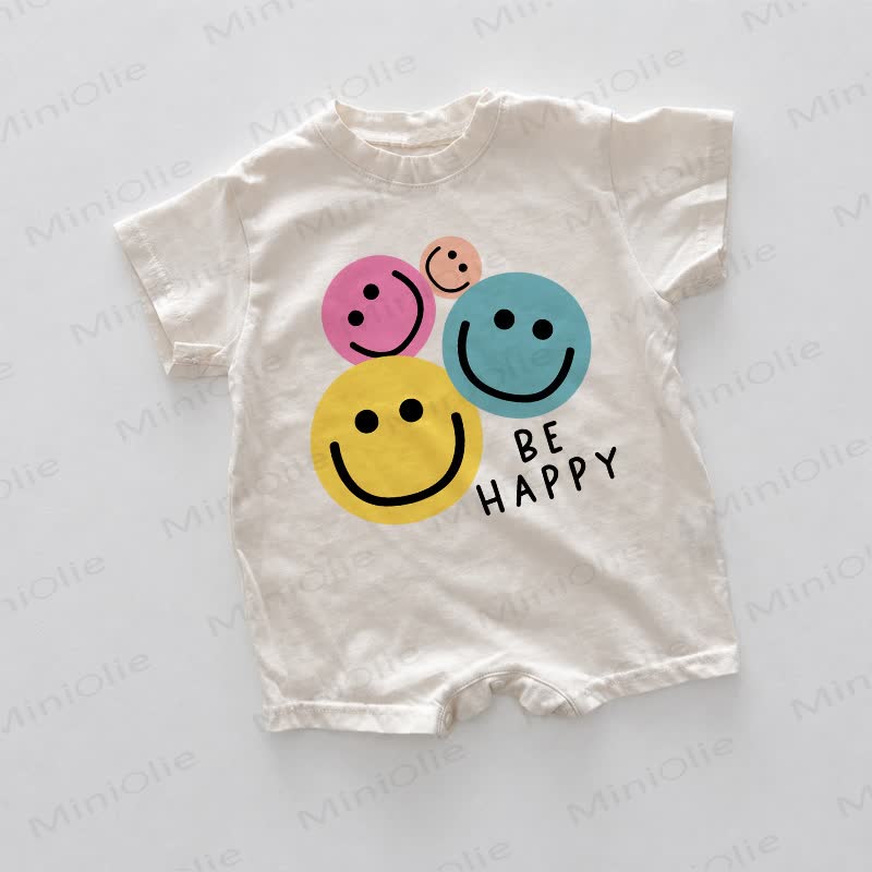 BE HAPPY Baby Smiley Face Weißer Strampler - Weiß - 18-24M - image 1