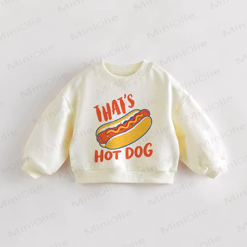 THAT'S HOT DOG Baby Kleinkind Creme Sweatshirt - Creme - 3-5J - image 1