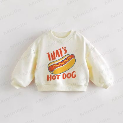 THAT'S HOT DOG Baby Kleinkind Creme Sweatshirt - Creme - 3-5J - image 1
