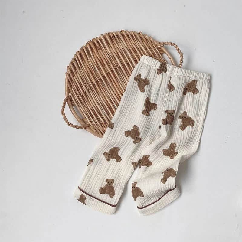 Schlafanzug Set für Tier / Einfarbig Spitze und Hose - image 7