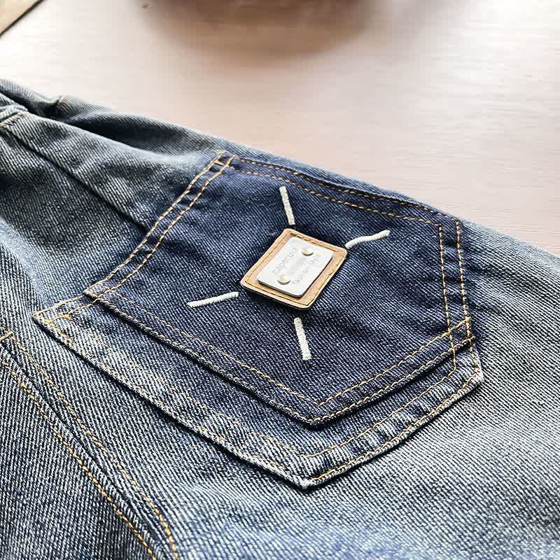 Kleinkind Baby -Dackel- Sweatshirt mit Lagenlook und Denim - Set (2-teilig) - image 14