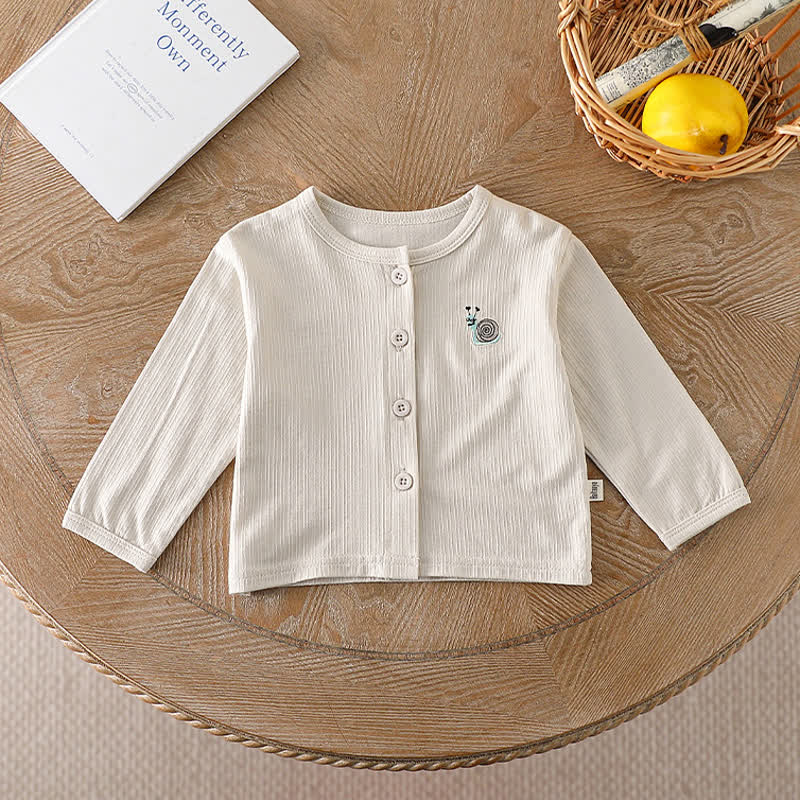 Baby und Kleinkind -Strickjacke mit Tier/ Obst , Knopfleiste und Gerippt vorne - Grau - 2-3J - image 2