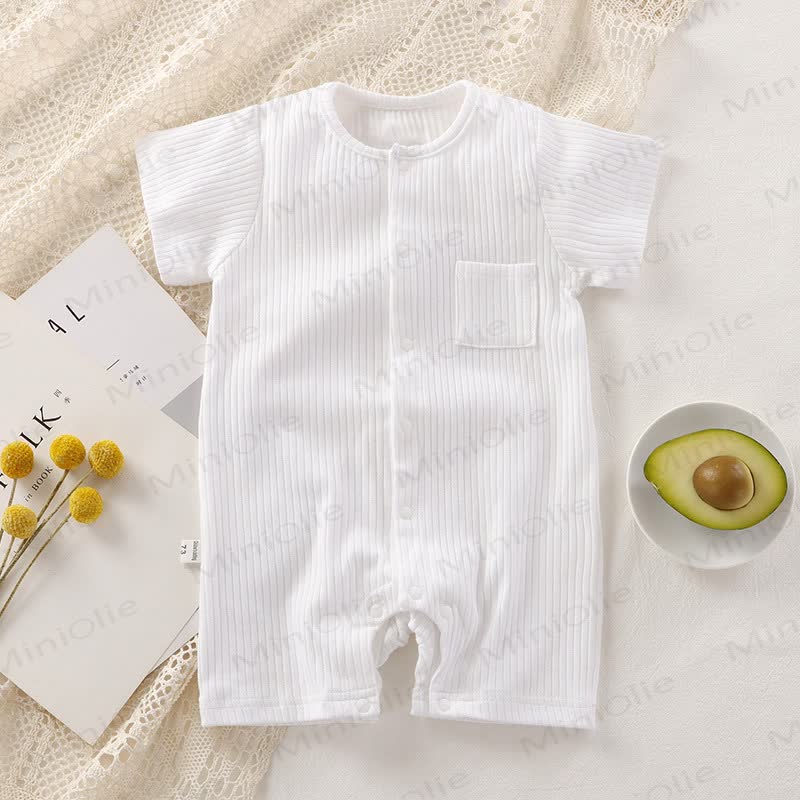 Baby Strampler mit Gerippt und Strampler - Weiß - 18-24M - image 3