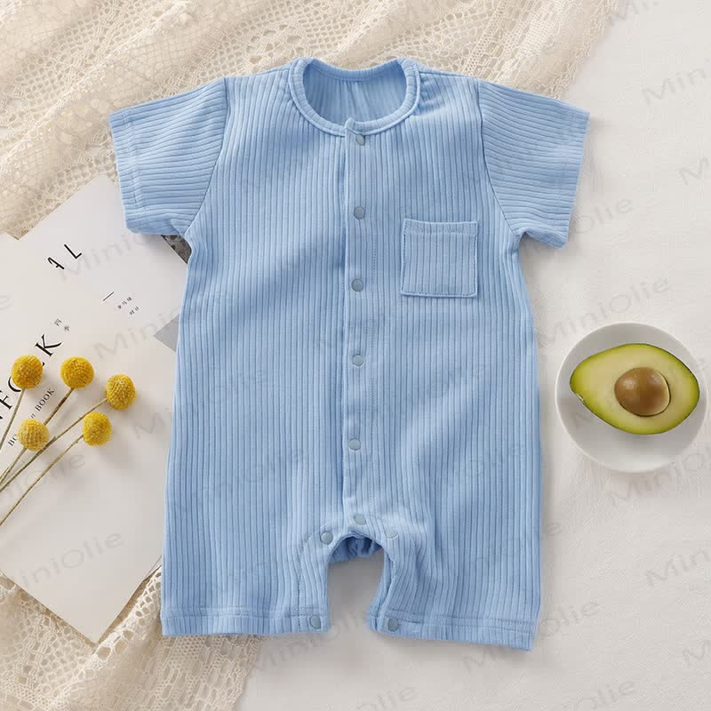 Baby Strampler mit Gerippt und Strampler - Blau - 18-24M - image 6