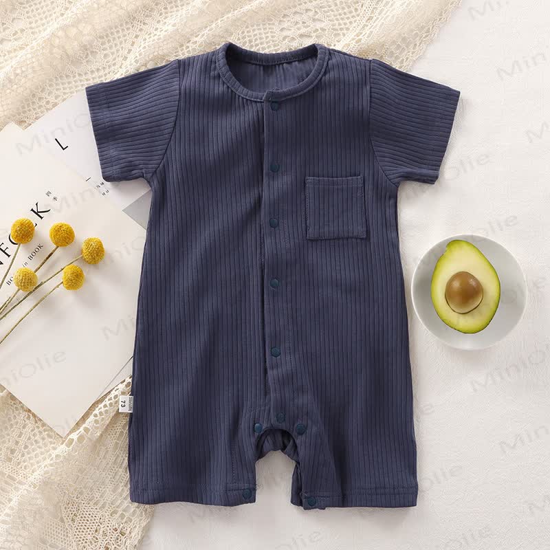 Baby Strampler mit Gerippt und Strampler - Marineblau - 18-24M - image 9