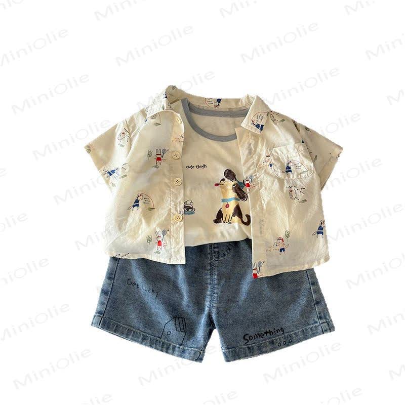 Shorts mit Baby -Welpen- Denim - image 3